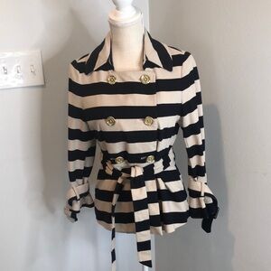 ♠️ Kate Spade ♠️ Navy and Cream Striped Jacket